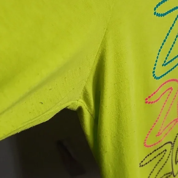 Zumba Neon Yellow Graphic Sweatshirt Size Large - Picture 6 of 7